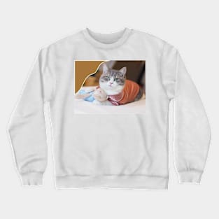 Brown shirt cats Crewneck Sweatshirt